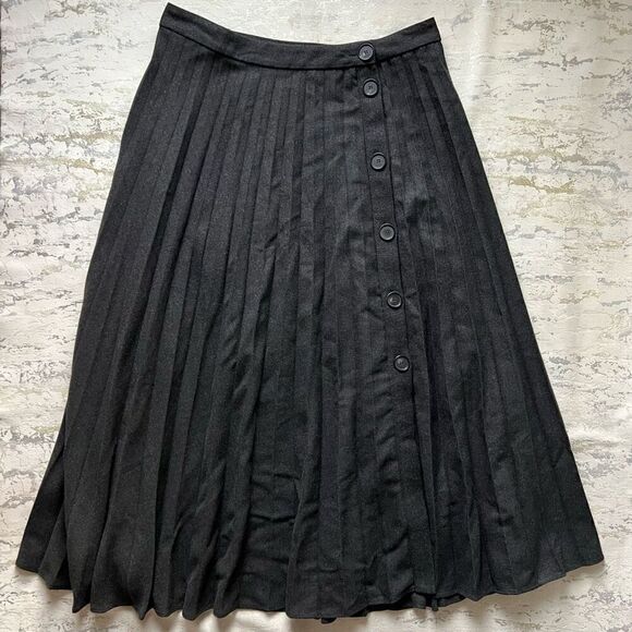 Zara Pleated Button Front Maxi Skirt  Long School girl - Picture 1 of 10